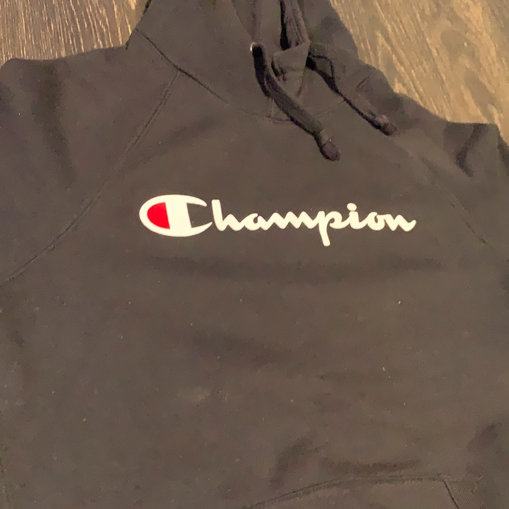 Black champion hoodie